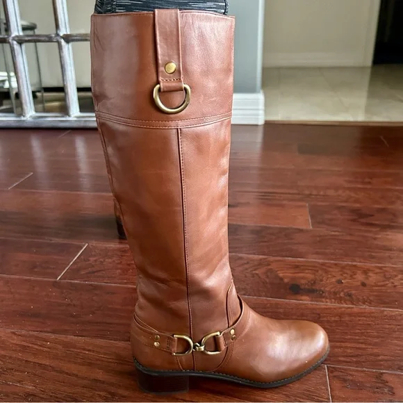 Bandolino Brown Leather Knee-High Boots - Picture 4 of 4